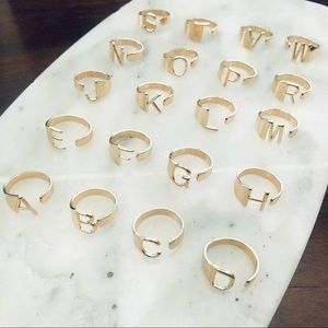 Gold Letter Bold Ring